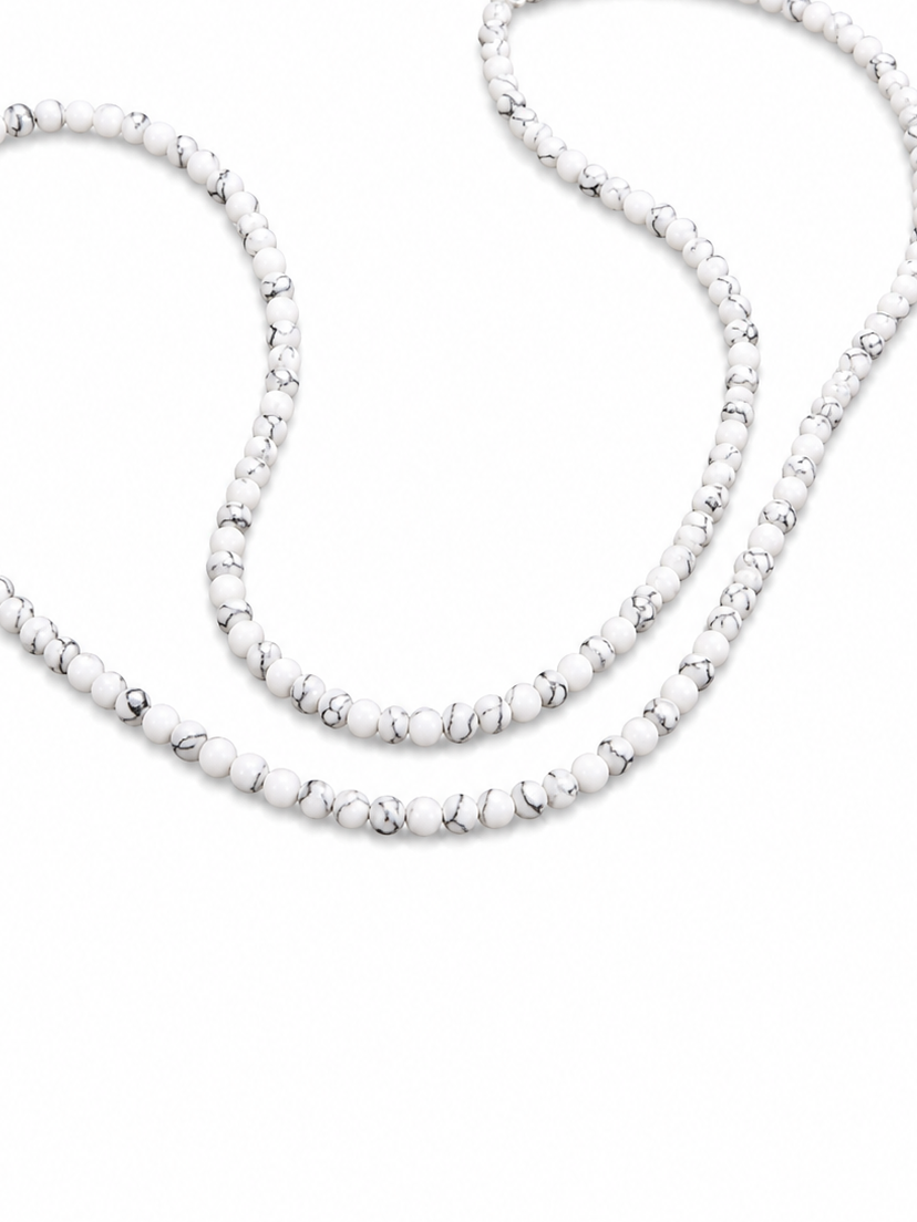 White Beaded waist chain