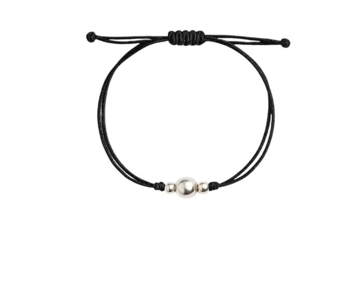 Three sterling silver beaded Bracelet