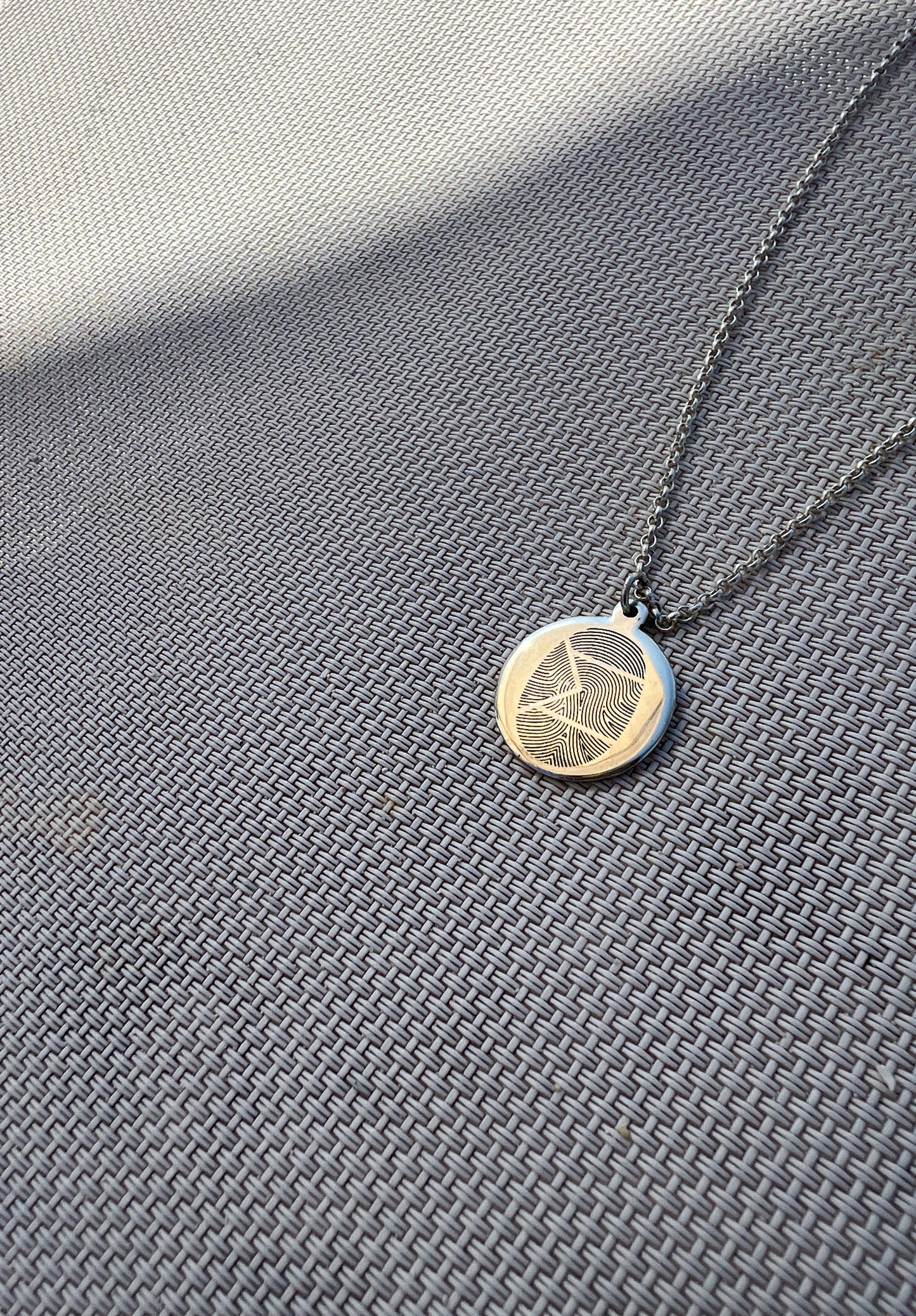 Palestine fingerprint necklace