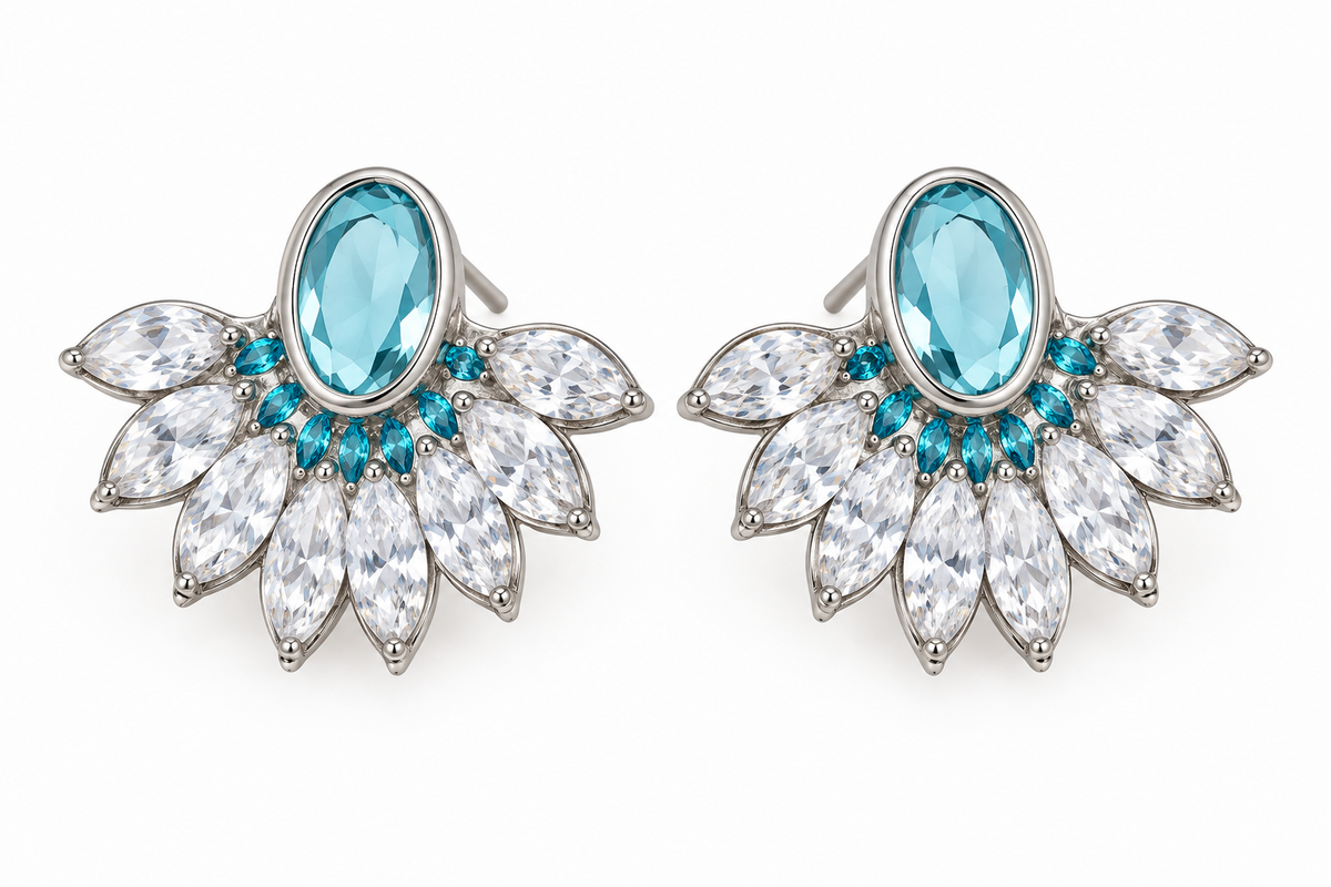 Handmade Formal Partial Blossom Earrings