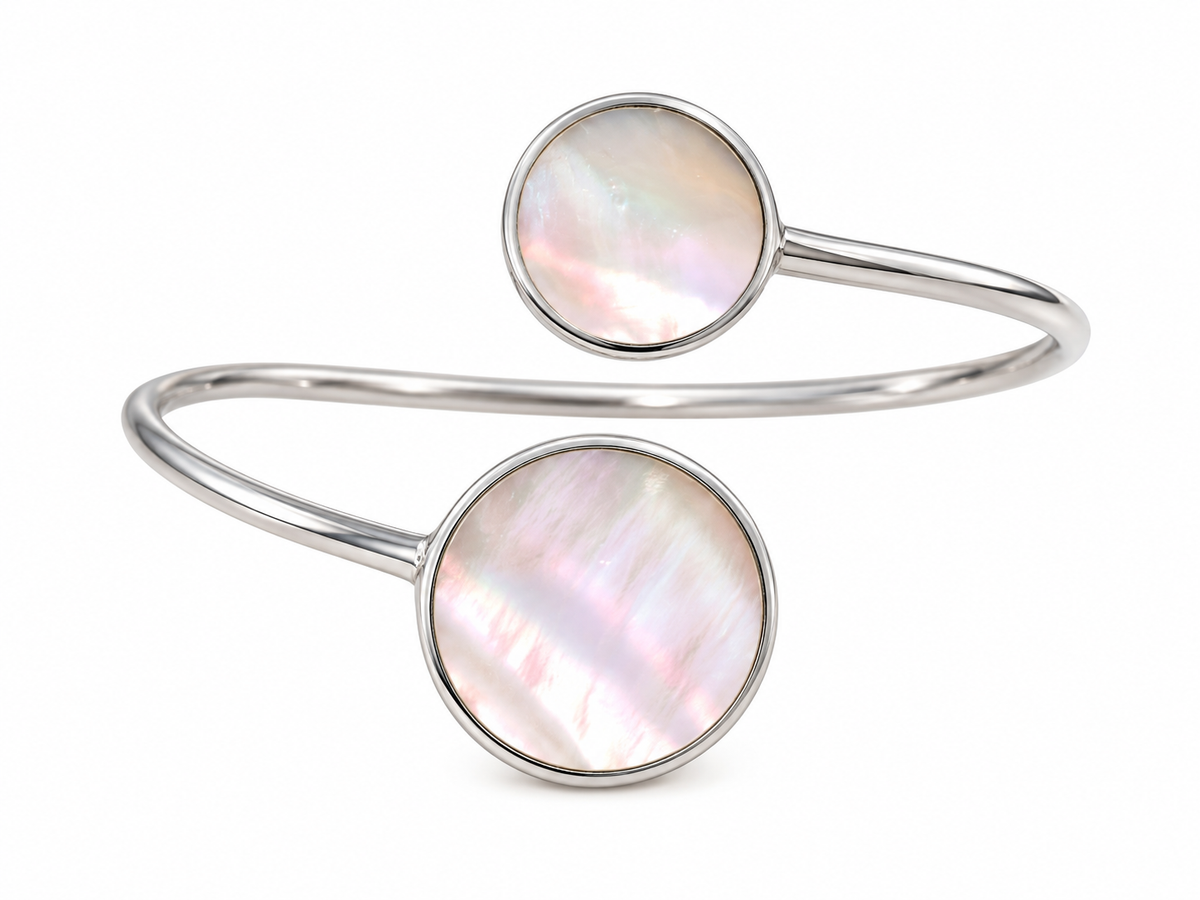 White Double Circlet Bracelet