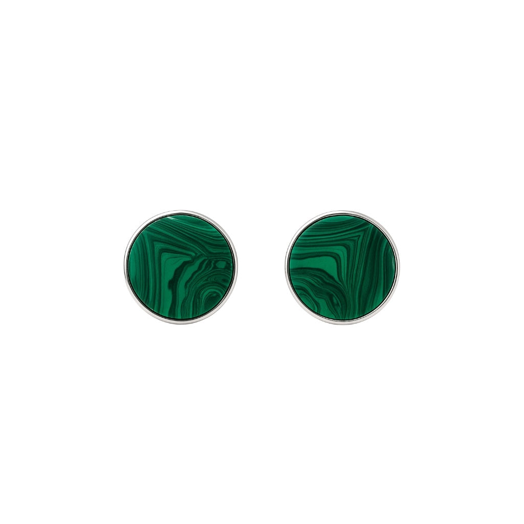 Malachite stud earrings