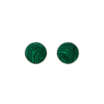 Malachite stud earrings