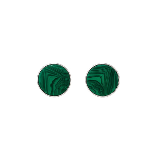 Malachite stud earrings