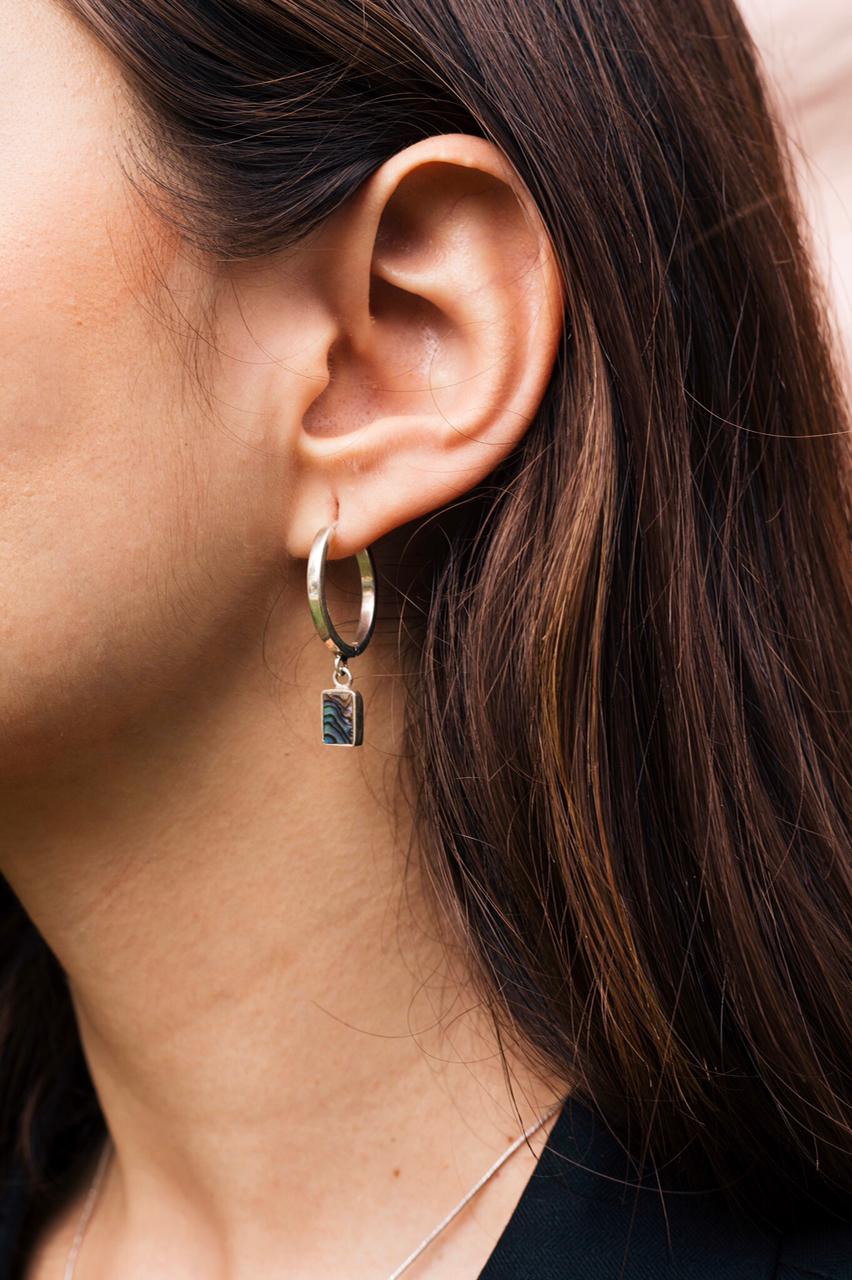 Oblong Hoop Earrings