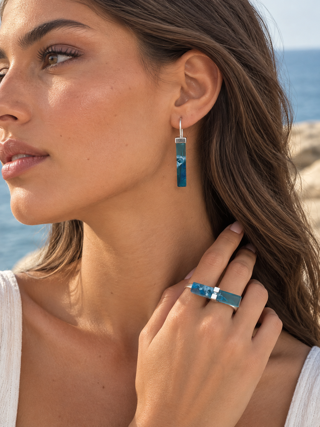 Aqua Earrings