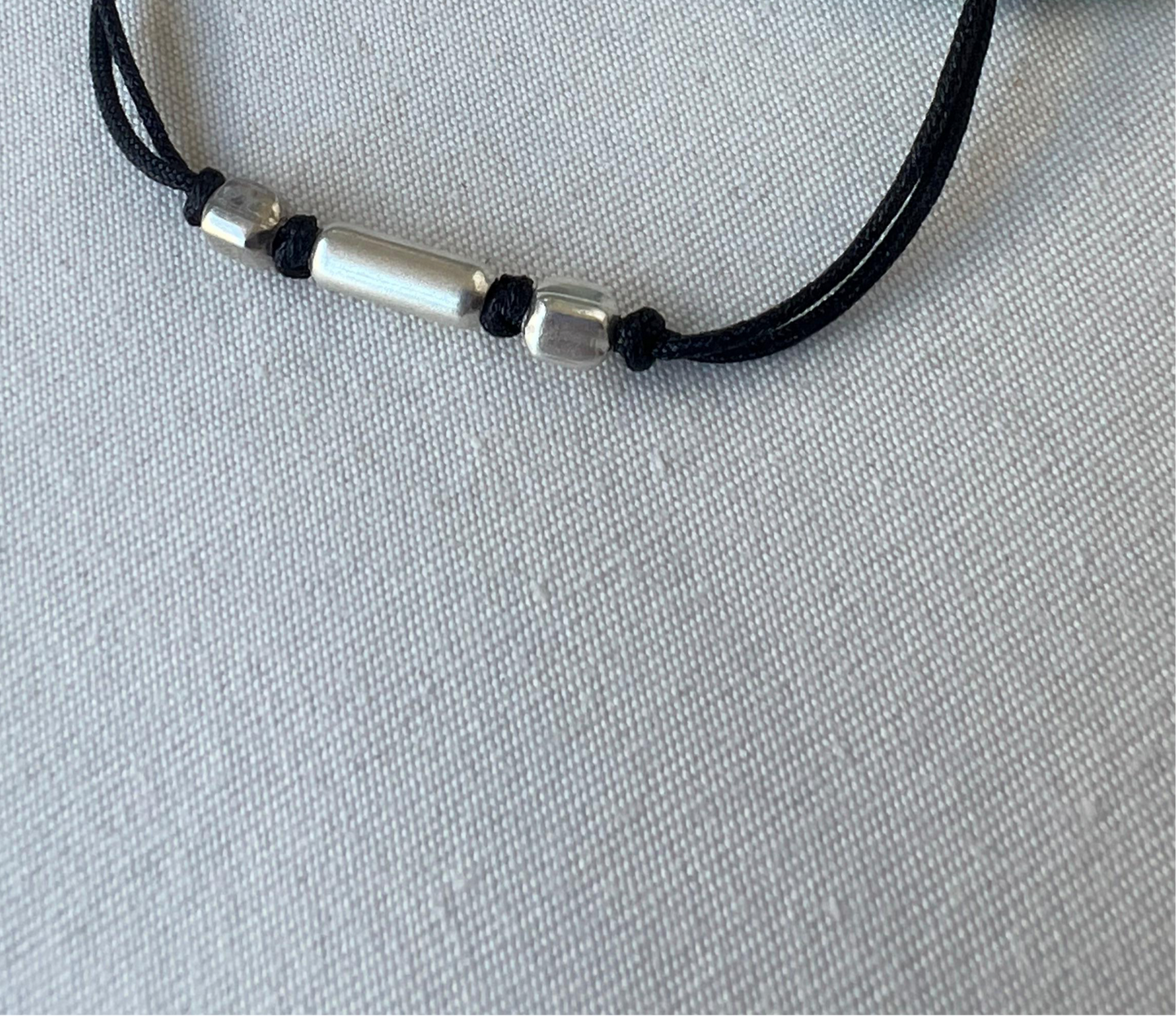 Sterling silver Black thread Bracelet