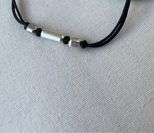 Sterling silver Black thread Bracelet