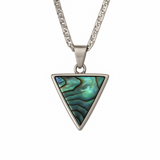 Mother of Pearl trigon necklace