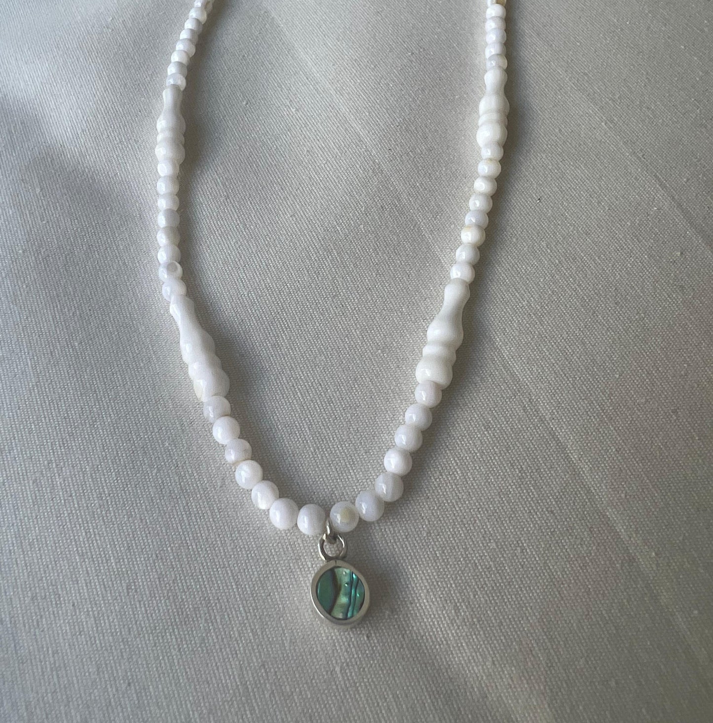 Beaded shell mother of pearl