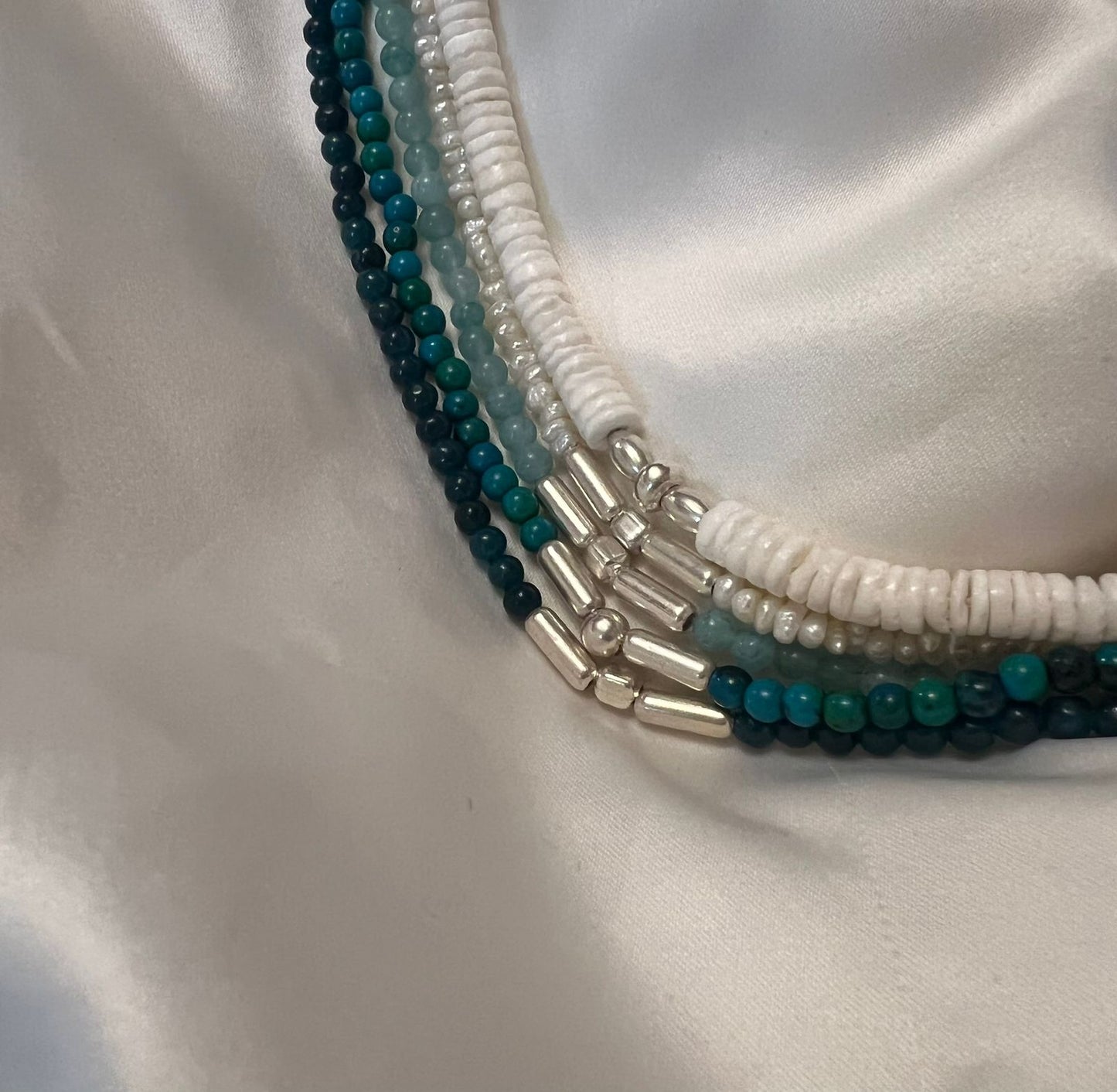 Silver Candy choker shells