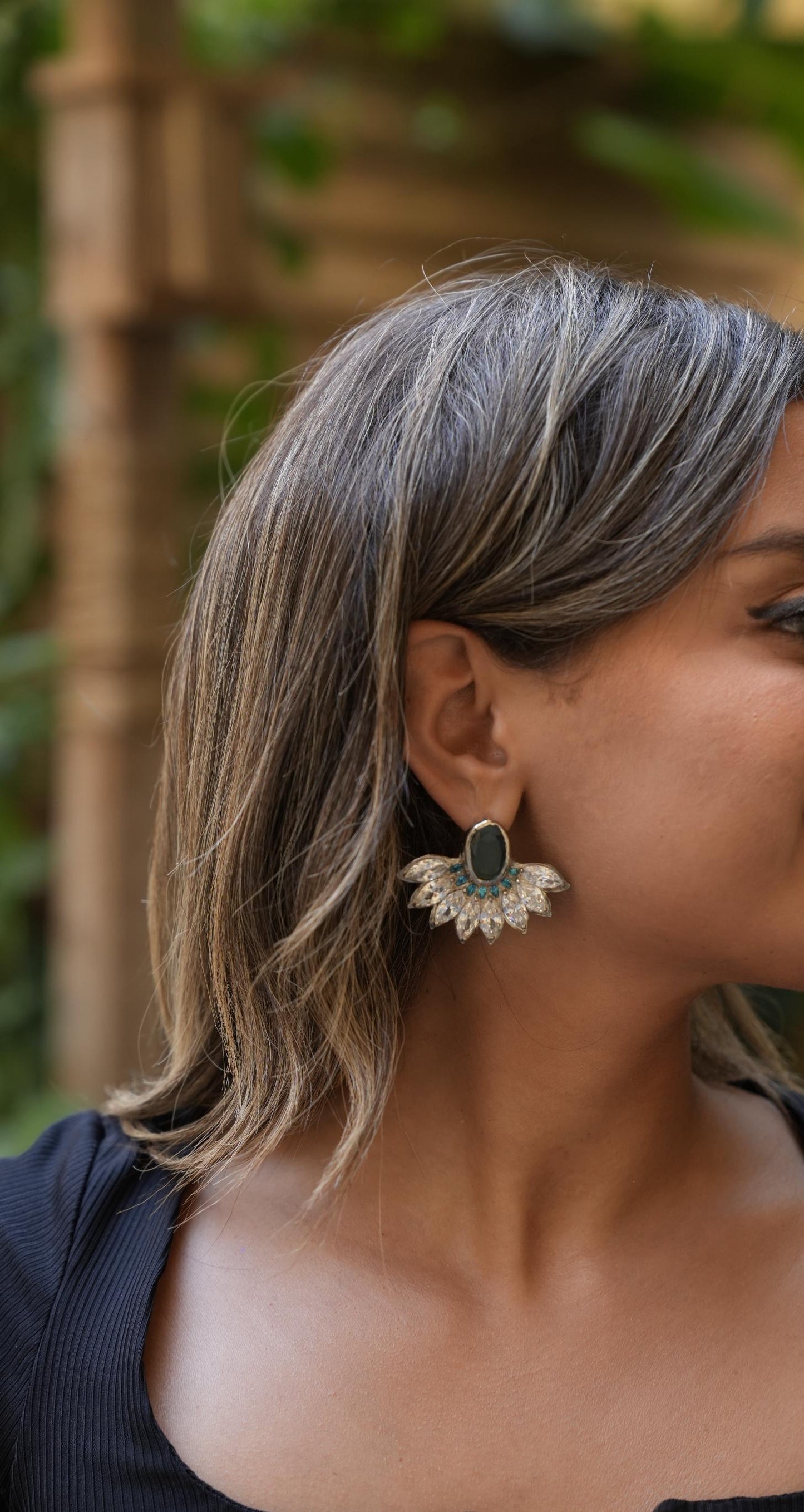 Handmade Formal Partial Blossom Earrings