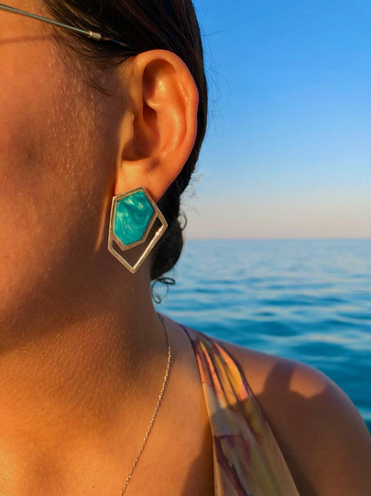 Aqua Earrings