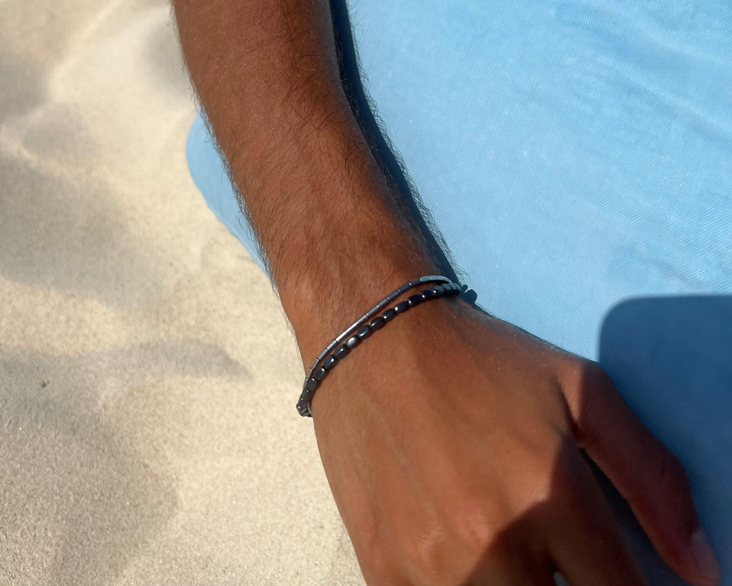 Double hematite bracelet
