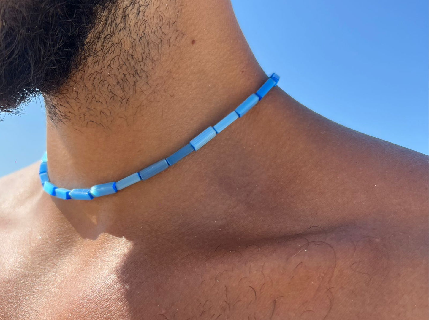Aqua blue choker