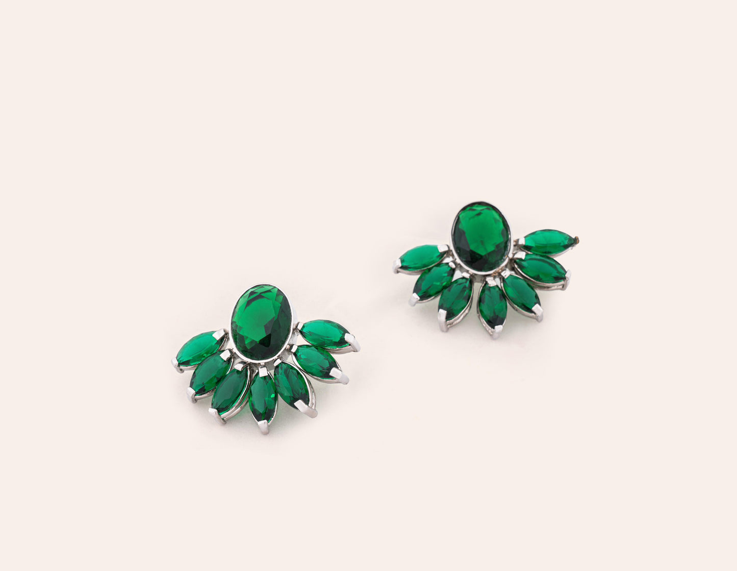 Formal Partial Blossom Flower emerald green